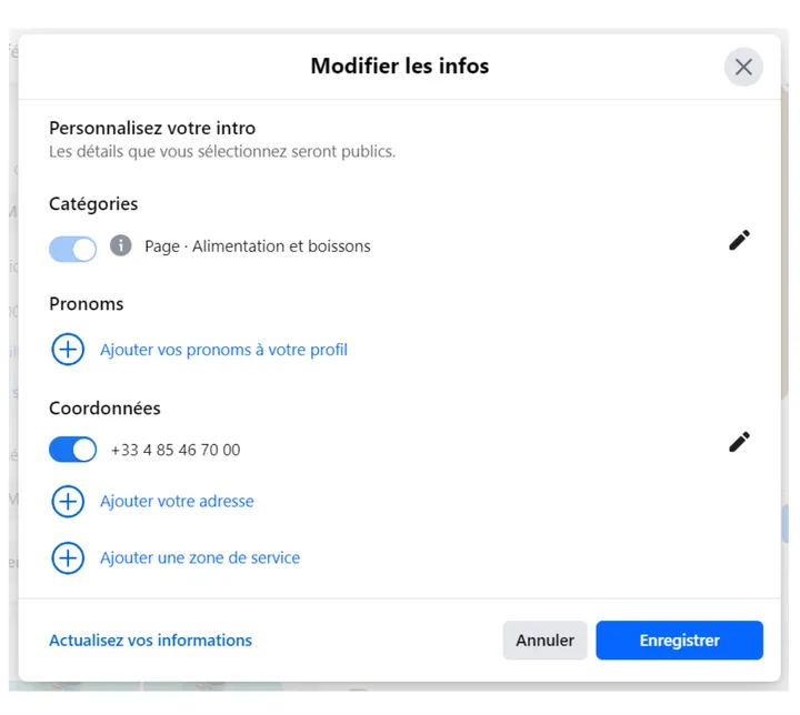 Facebook pour entreprise 