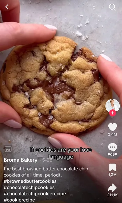 Exemples de marques et créateurs qui utilisent bien le référencement TikTok : Broma bakery