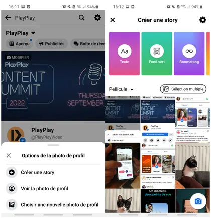 Créer une story Facebook avec une photo ou une vidéo