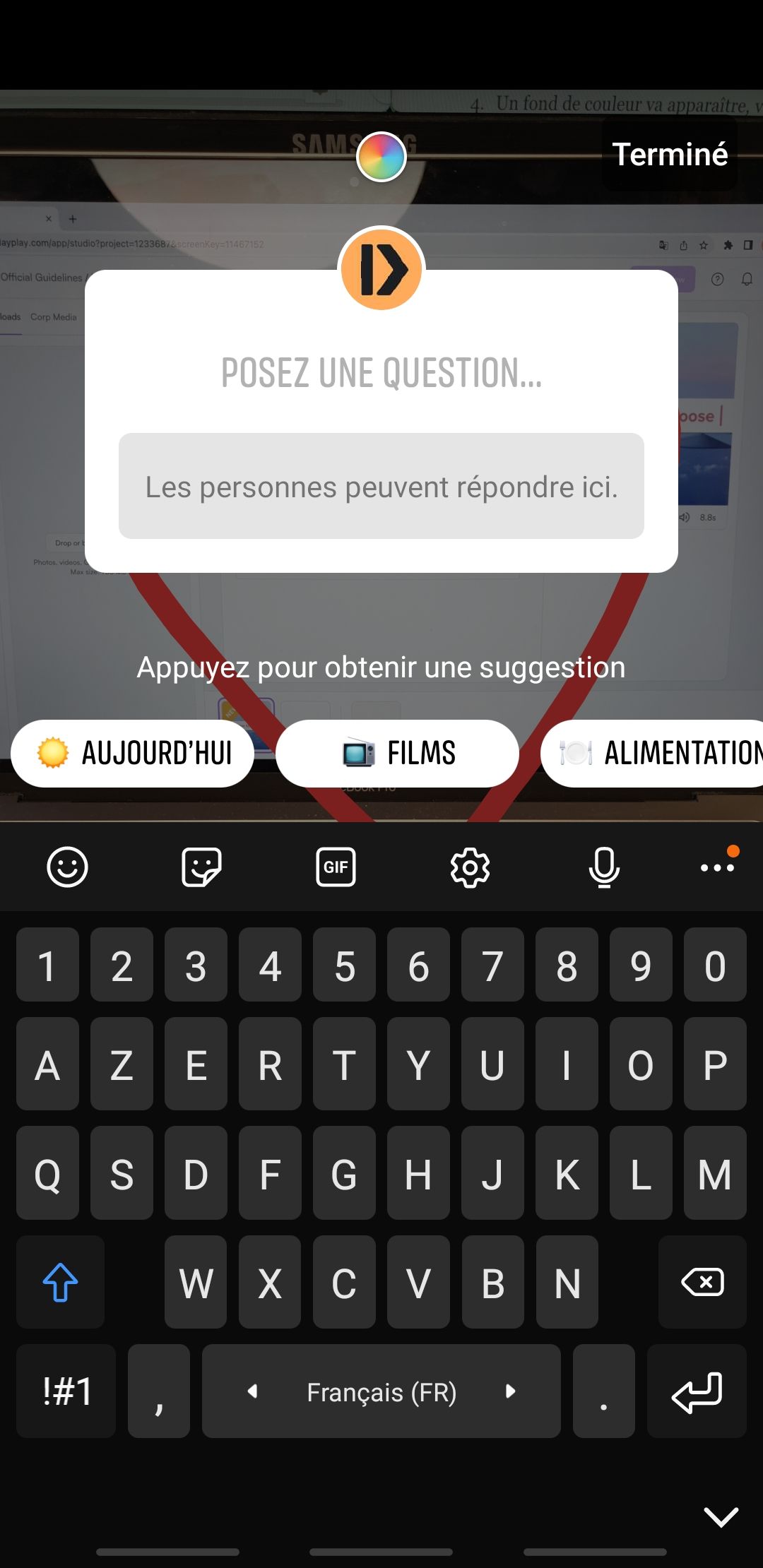 Ajouter une question à votre story Facebook