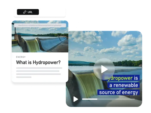 AI Features - URL & doc to video