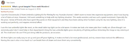 Reviews lighting kits