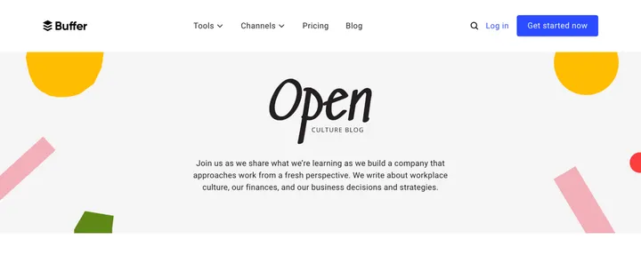 Buffer Culture Blog Landing Page