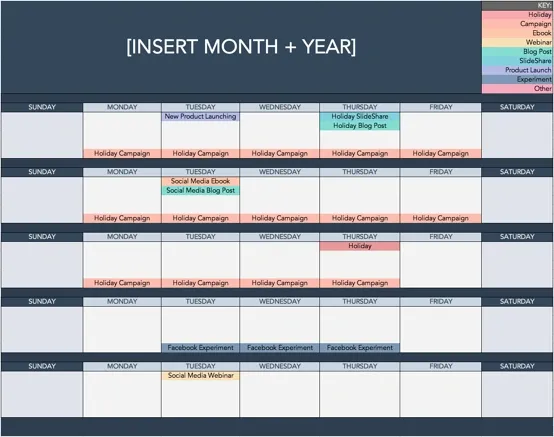 Develop a content calendar and plan