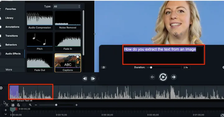 Add subtitles with Camtasia