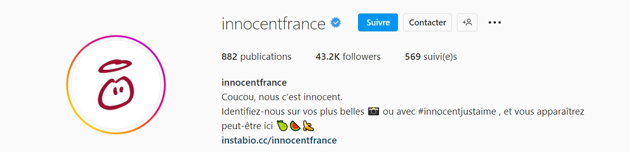 Exemple biographie Insta Innocent