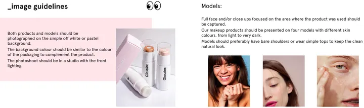 glossier brand book