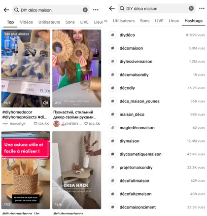 cherchez les hashtags reliés à votre secteur pour développer la notoriété de votre marque