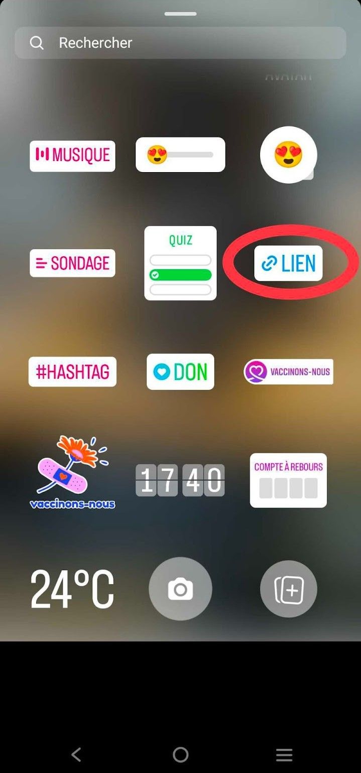 Ajouter un lien dans une story Instagram