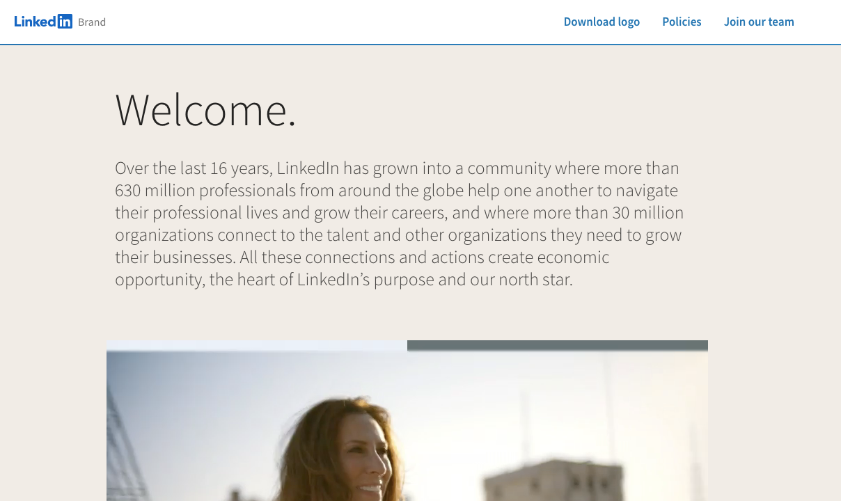 LinkedIn's brand book