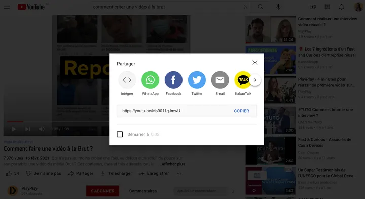 Partager une vidéo YouTube sur Facebook