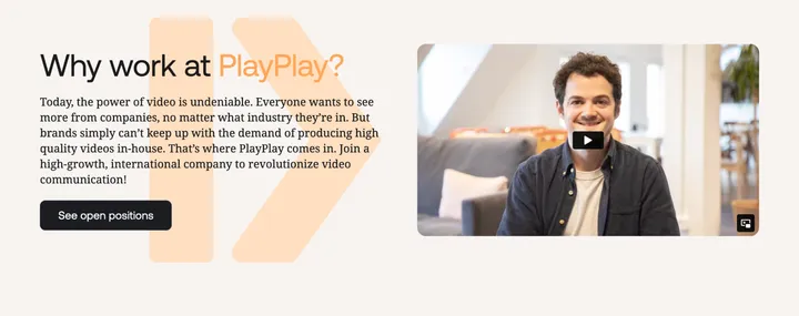 PlayPlay.com recruitment page