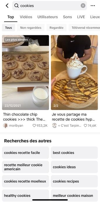 Trouver les bons mots clés tiktok