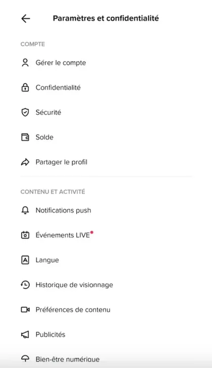 TikTok compte entreprise 