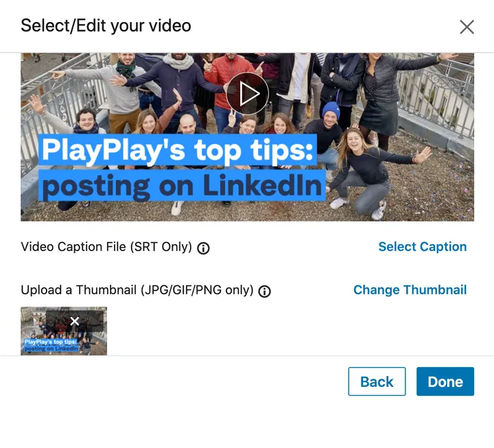 steps to publish video on linkedin