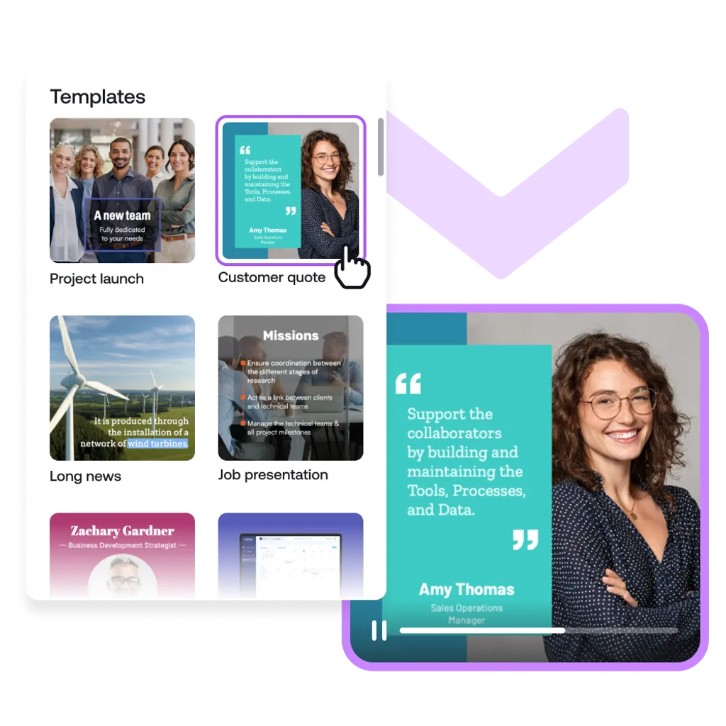 Create Stunning Videos with Easy-to-use, Editable Templates<br>